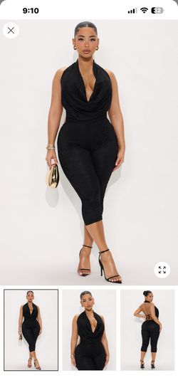 Lace capri jumpsuit