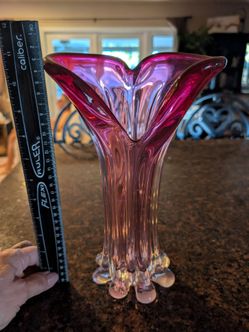 Heart shaped glass vase