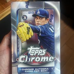 HOBBY BOX!! 2025 Topps Chrome Baseball Hobby Box , Factory Sealed 