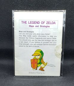 LEGEND OF ZELDA 1 NES 5 SCREW 1ST PRINT CART, MAP & BOOKLET