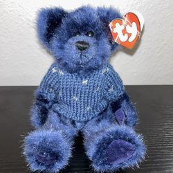 TY Beanie Baby 1993 Retired Orion Posable Blue Bear ATTIC TREASURES Handmade