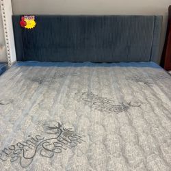 Grey Bed With Drawers