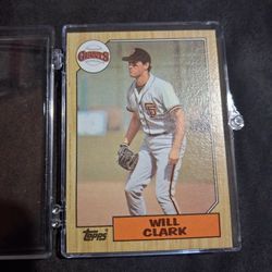 27 Rookie Baseball Cards Will Clark ,1987 Topps, Giants