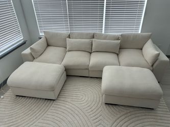 Wayfair beige cloud couch