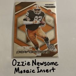 Ozzie Newsome Cleveland Browns Hall of Fame TE Mosaic Short Print Insert Card. 