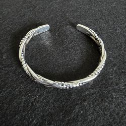 S925 Sterling Silver Twisted Woven Bracelet