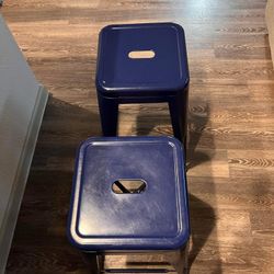 Raquel 24" Counter Height Royal Blue Bar Stools (2)