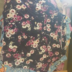NWT 3x black and floral woman's blouse