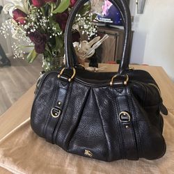 Burberry Black Leather Bag 
