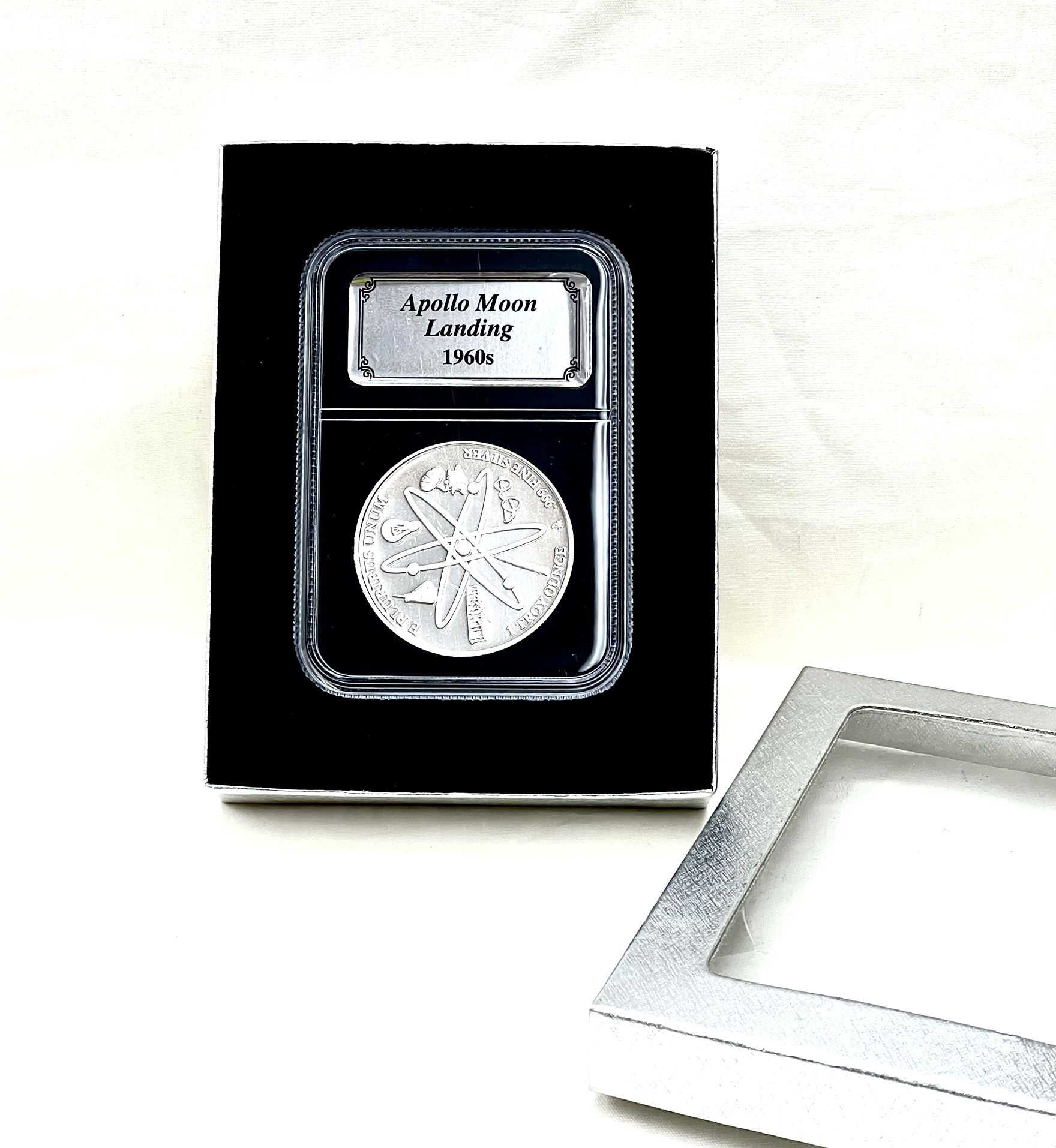1960’s Apollo Moon Landing Silver Bullion 1oz .999 Fine Silver