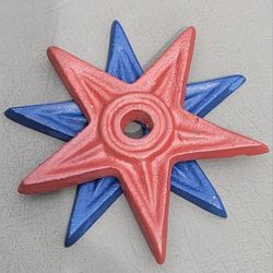 Red & Blue Metal Stars 4"