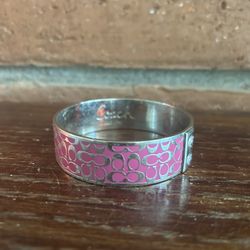 Pink Coach Bangle Bracelet