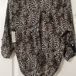 Women’s Cheetah print Button Up