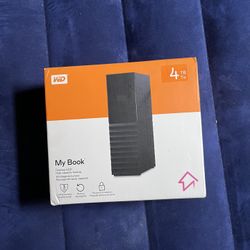 Western Digital 4TB My Book Desktop External Hard Drive, USB 3.0, External HDD with Password Protection and Backup Software - WDBBGB0040HBK-NESN