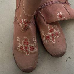 Geox Winter Shoes Girls Size 4 EU36 Pink Suede 