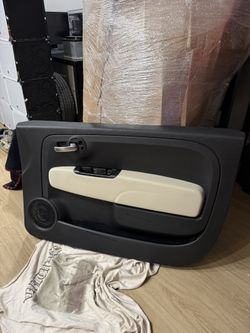 Fiat 500 Gucci Door Panels Set OEM Black Ivory
