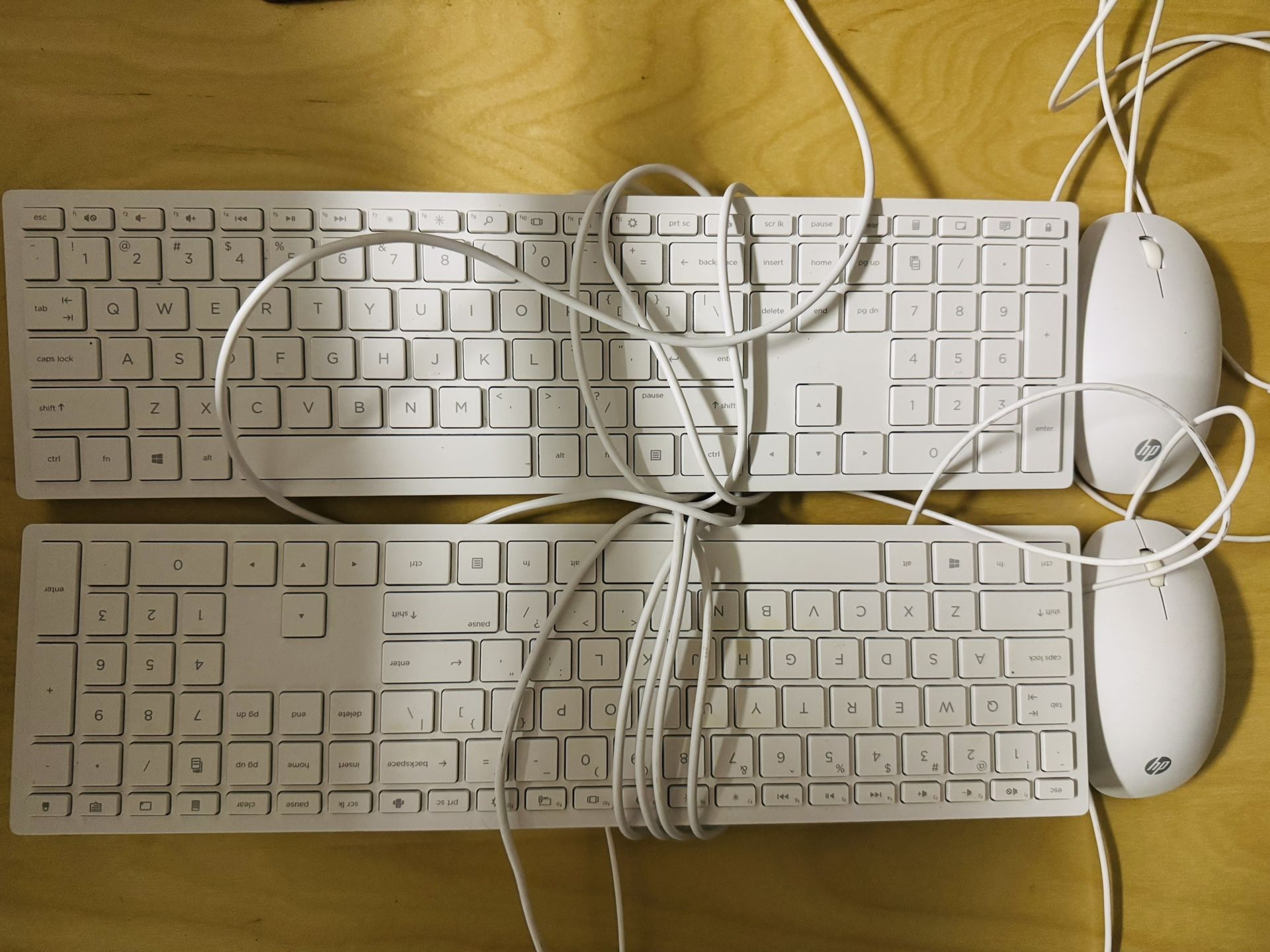 One Set of HP keyboard and mouse