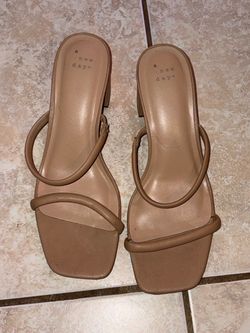Nude Chunky heel