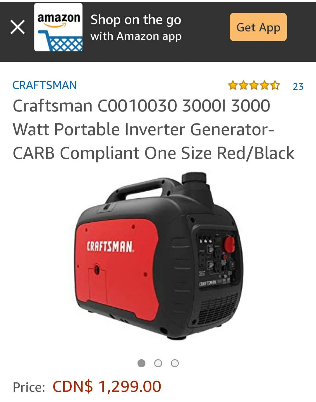 Craftsman generator