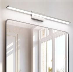 1055: New 40" Brushed Nickel Vanity Light for Bathroom Metal Acrylic Modern LED Bathroom Light Fixtures Brushed Nickel 40inch