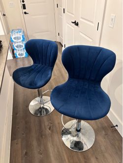 Blue bar stool