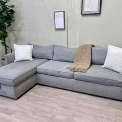 WE DELIVER! 🚚 - West Elm "Harris" Light Gray L Sectional Couch