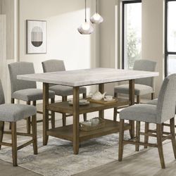 MMarble Dining Set 7 Pc Sales Ends 12/31/25