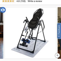 Teeter FitSpine FX-3 Inversion Table w/ Heat & Vibration Cushion + Mat