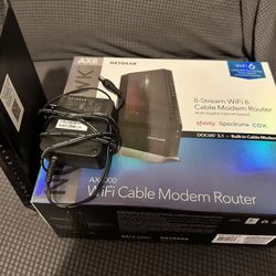 NETGEAR - Nighthawk AX6000 Wi-Fi 6 Router with DOCIS 3.1 Cable Modem - Black