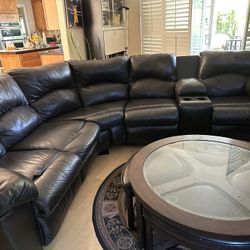 Leather Recliner Sofa