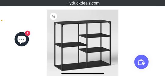 30" Glasgow Horizontal Bookshelf Black - Threshold