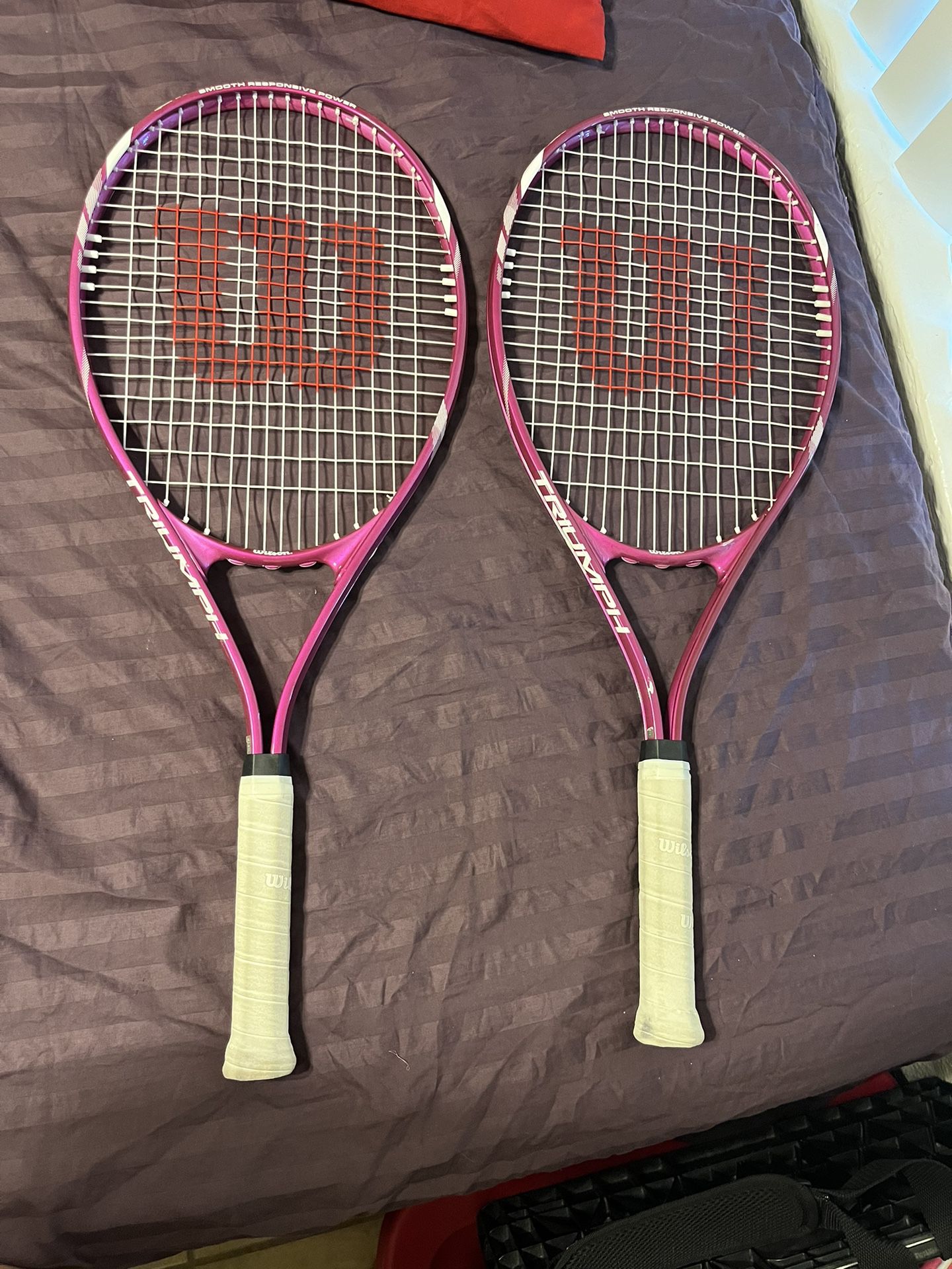 2 Wilson Triumph Tennis rackets