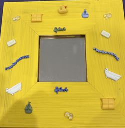 Adorable Baby Or Toddler Picture Frame With Mirror