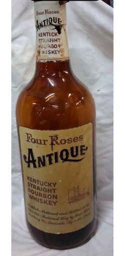 Vintage Four Roses Antique Bourbon Whiskey Giant Advertising Bottle 28” Display