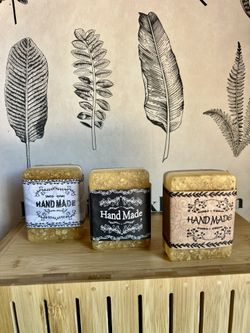 handmade soap, honey and oatmeal with vitamin E