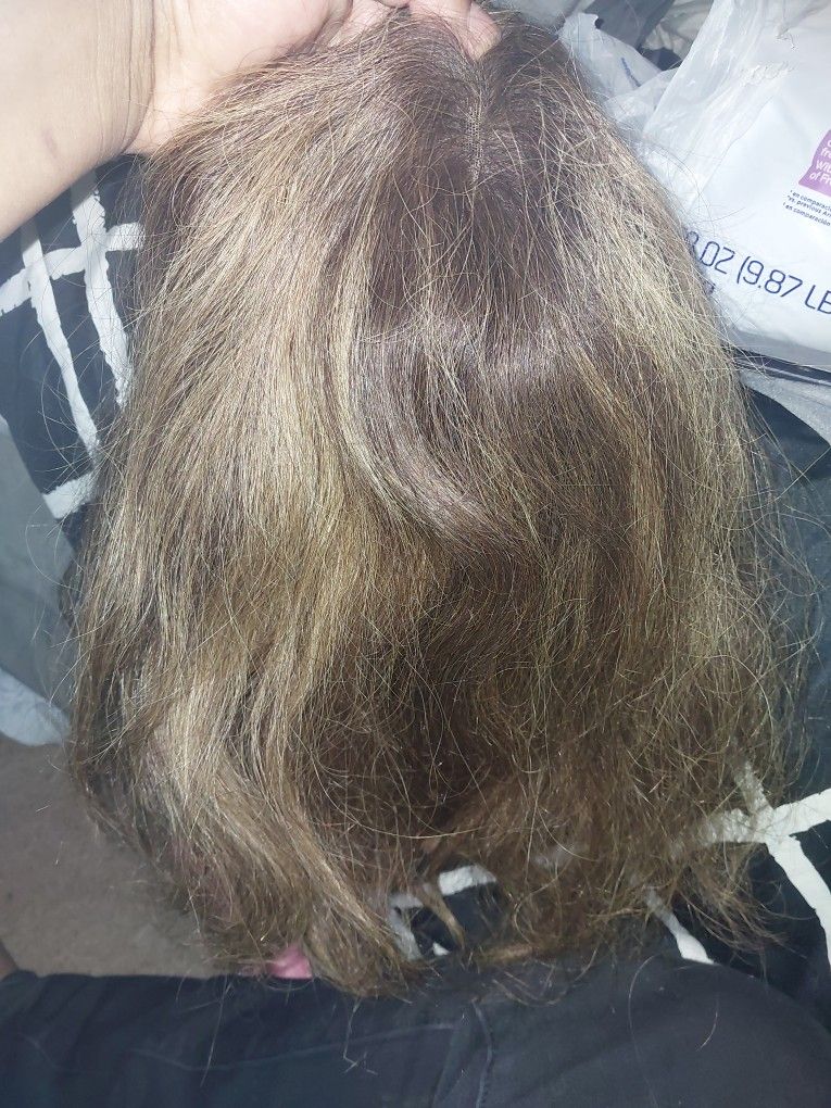 Middle Part 12"Bob Wig 100% Human Hair