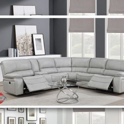 Leather Modular Sectional Recliner 