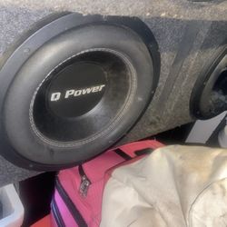 12” Subs With Amp. Used One Speaker Has Been Repaird
