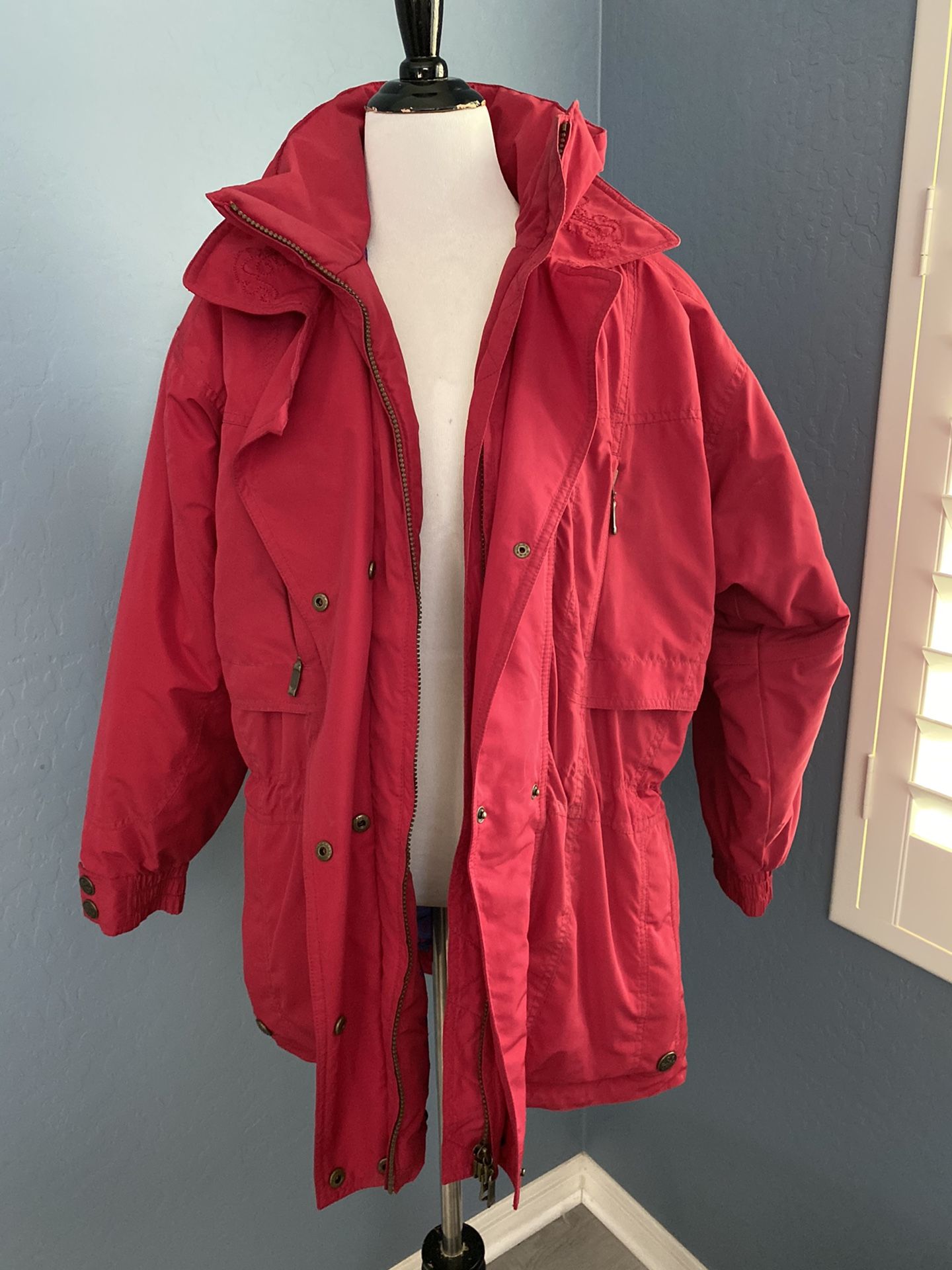 Nordica Coat 10 Vintage Snowboard Ski Jacket Fuchsia Parka Classics 80s 90s EC