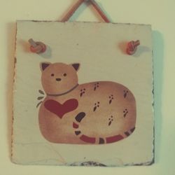 Decorative Folk Art CAT Wall Hanging