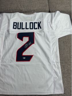 Calen Bullock Signed Autograph Custom Jersey- Metabilia Coa- Houston Texans