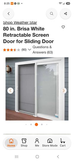 Brand New Larson Brisa 36"W x 80"H White Retractable Screen For Patio Doors