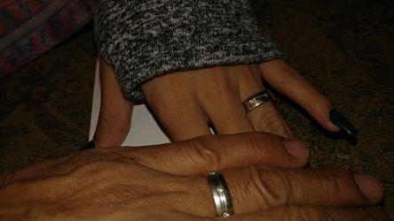Matching gold wedding bands