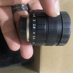 TV Camera Lens,50mm F1.4 Manual Focus/Aperture Closed Circuit Television Photography Camera Lens for C Mount, for Canon for Sony for Olympus for Penta