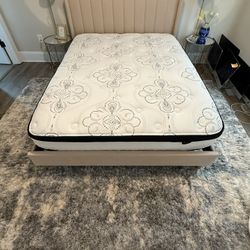 Queen bed & queen mattress for sale.