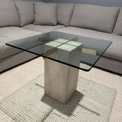 Glass & Stone Coffee Table
