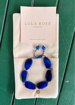 Vintage Lola Rose London blue agate stone bracelet