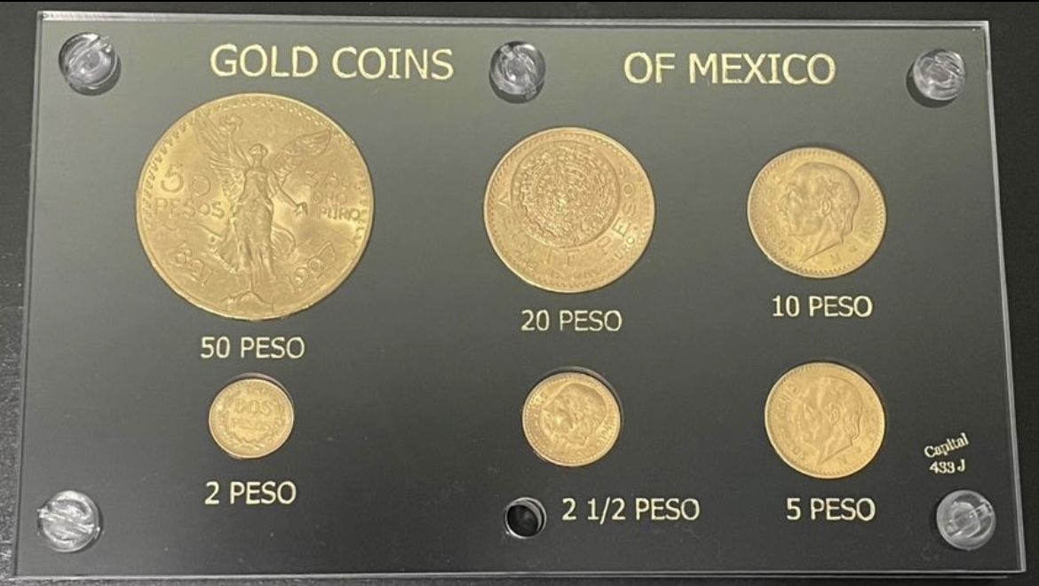 Complete Centenario 6 Coin Set w/ Display 
