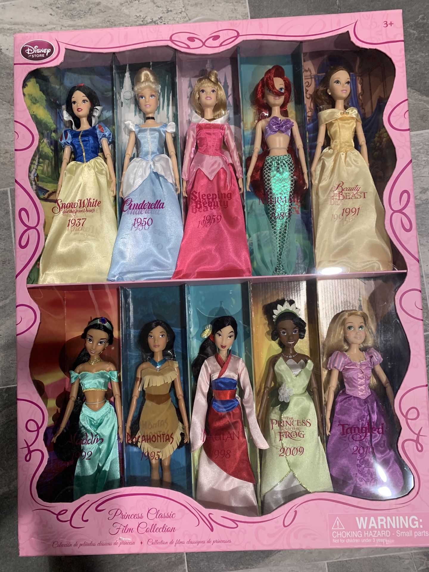 Disney store princesses set of 10
