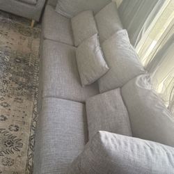 4 Pieces Grey Modular Sectional Sofa.